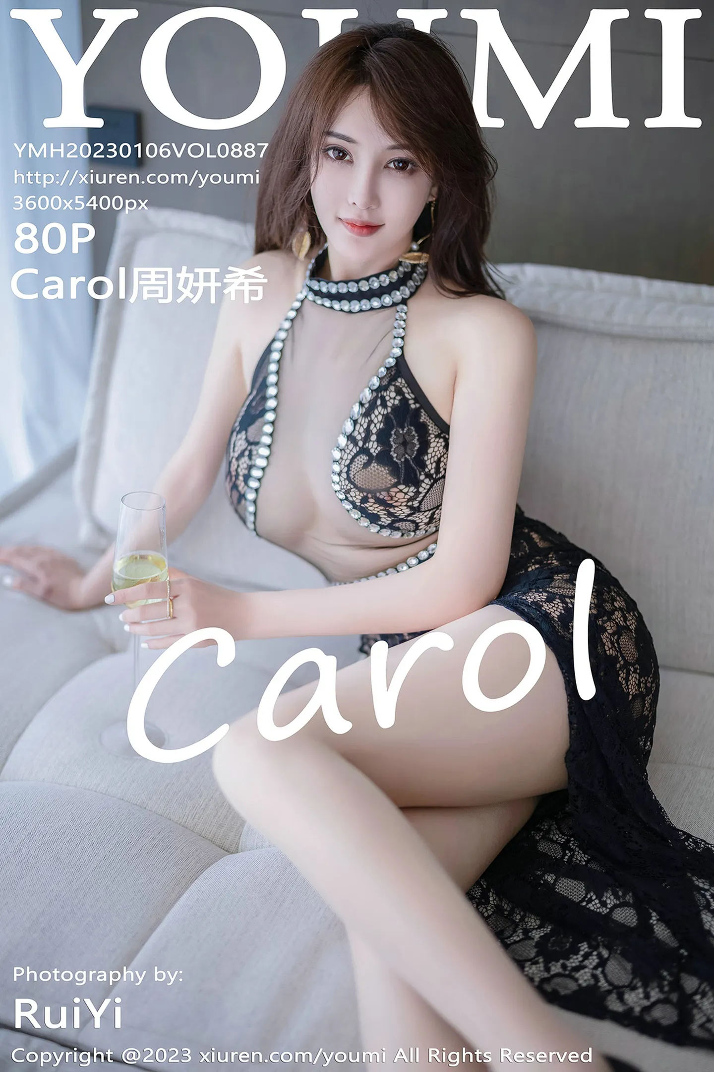 [YouMi尤蜜荟]Vol.887_女神Carol周妍希大理旅拍黑色网纱连衣长裙秀完美身材诱惑写真80P-秀人网 - XiuRen.Space